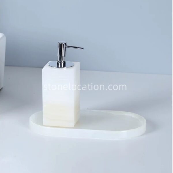 White Onyx Soap Dispenser