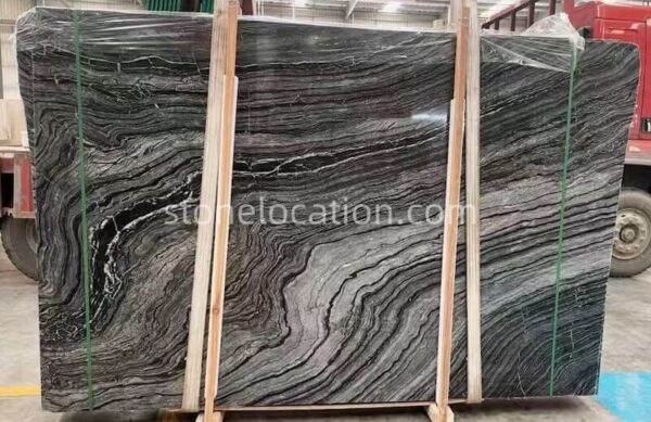 Black Wood Grain Marble