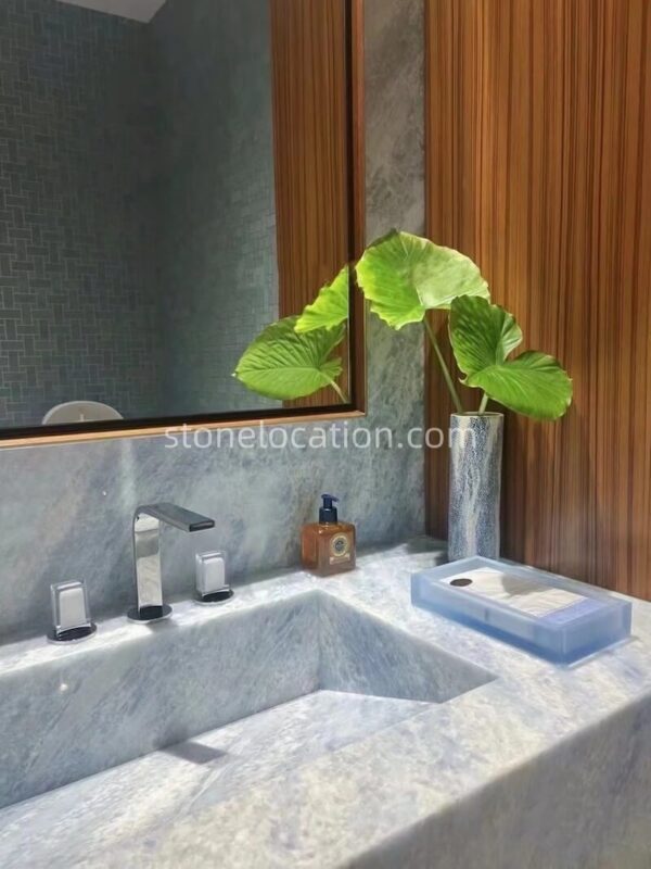 Crystal Blue Marble For Washbasin