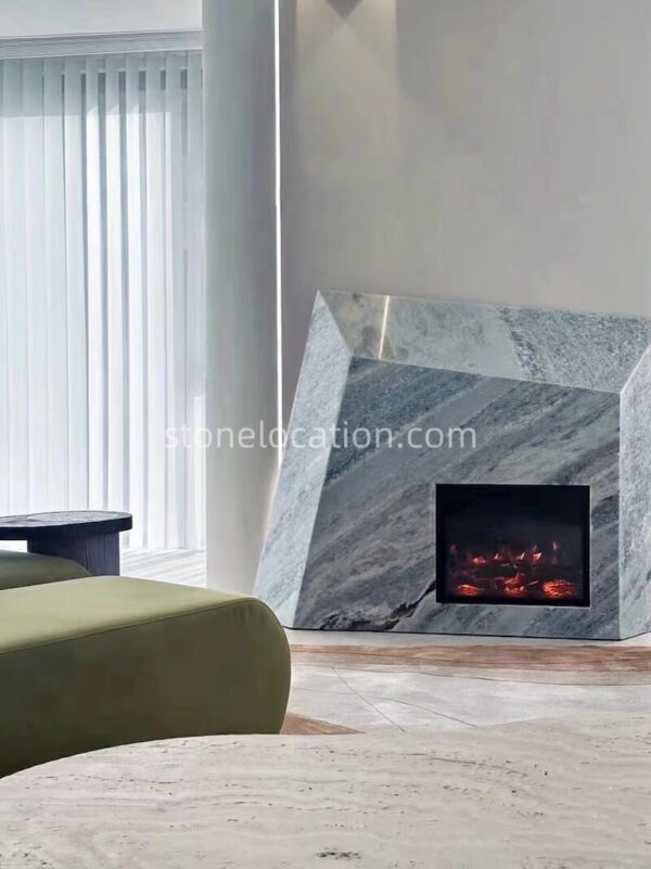 Crystal Blue Marble For Fireplace