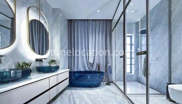 Crystal Blue Marble For Bathroom