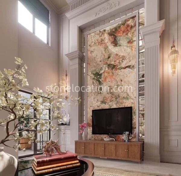 Four Season Pink Marble Wall