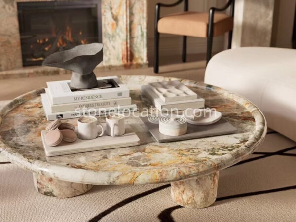 Four Season Pink Marble Table Top